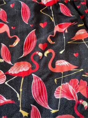 Women's Black Leggings with Flamingos!